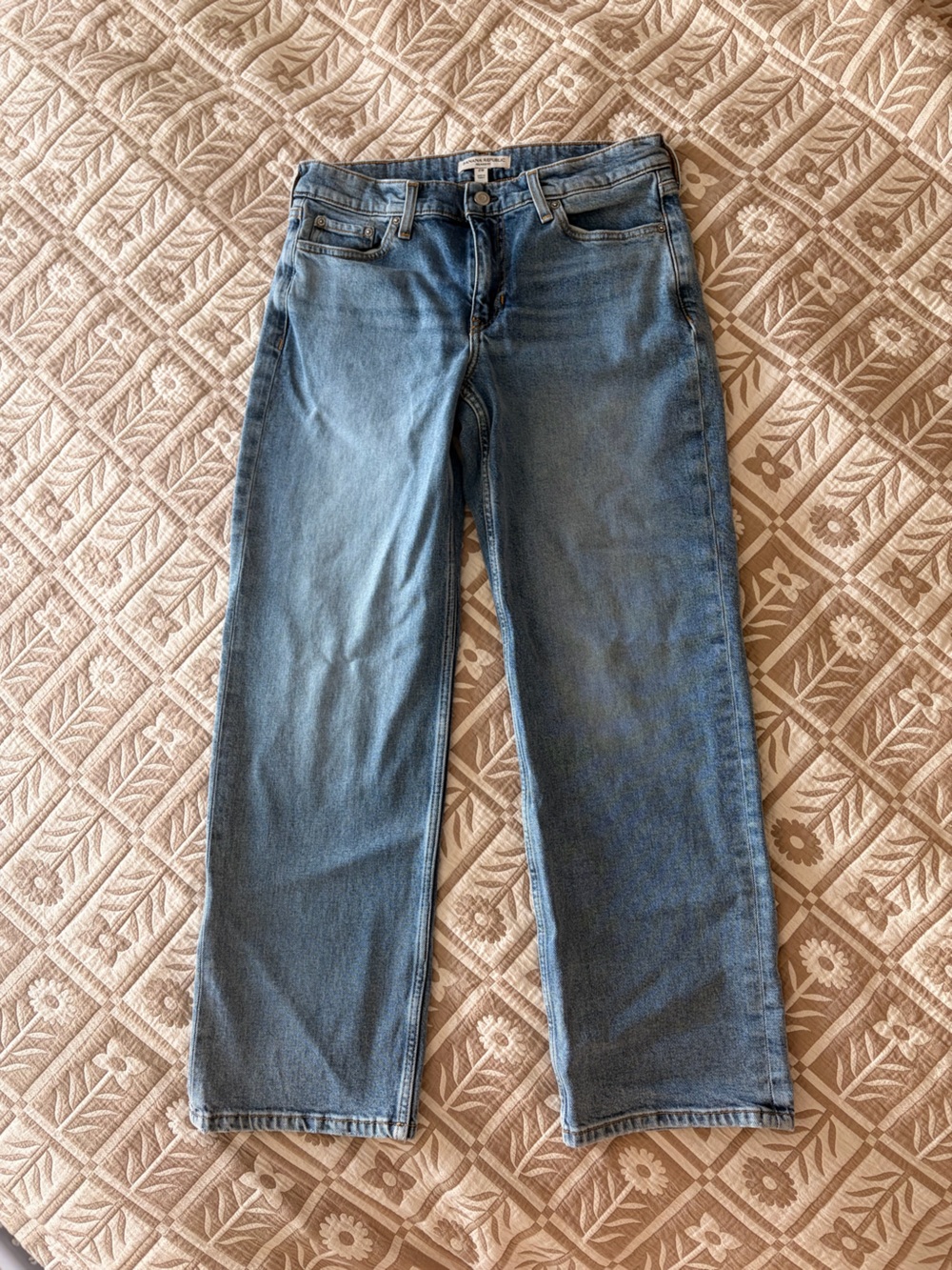 Banana Republic Light Blue Relaxed-Fit Jeans with Contrast Stitching